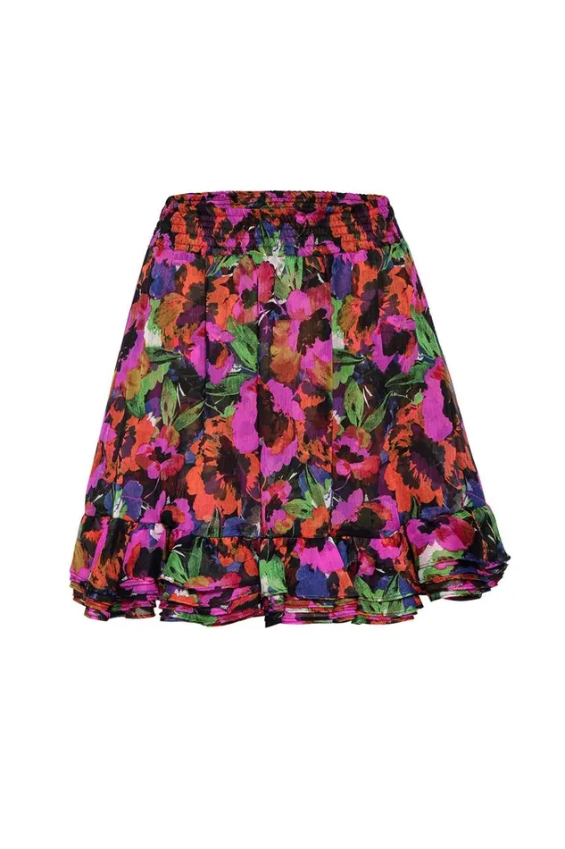 Women MISA Los Angeles Skirts and Shorts MIRANDA SKIRT Jewel Tone Flora