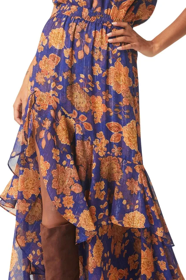 Women MISA Los Angeles Skirts and Shorts SEVA SKIRT Blue Marigold