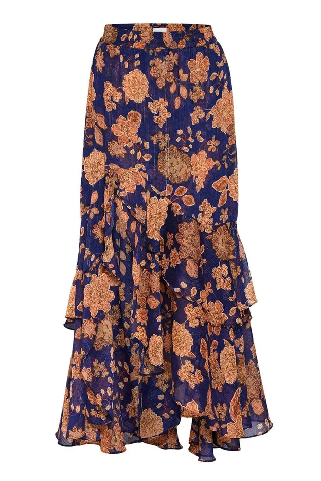 Women MISA Los Angeles Skirts and Shorts SEVA SKIRT Blue Marigold