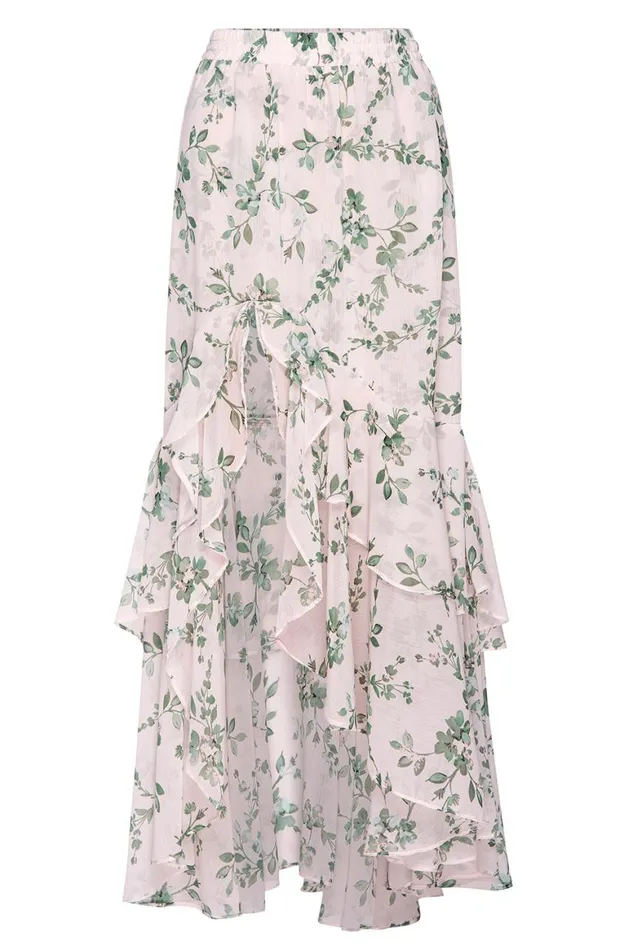 Women MISA Los Angeles Skirts and Shorts SEVA SKIRT White Sage Botanica