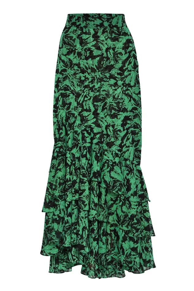 Women MISA Los Angeles Skirts and Shorts VERONIQUE SKIRT Emerald Abstract