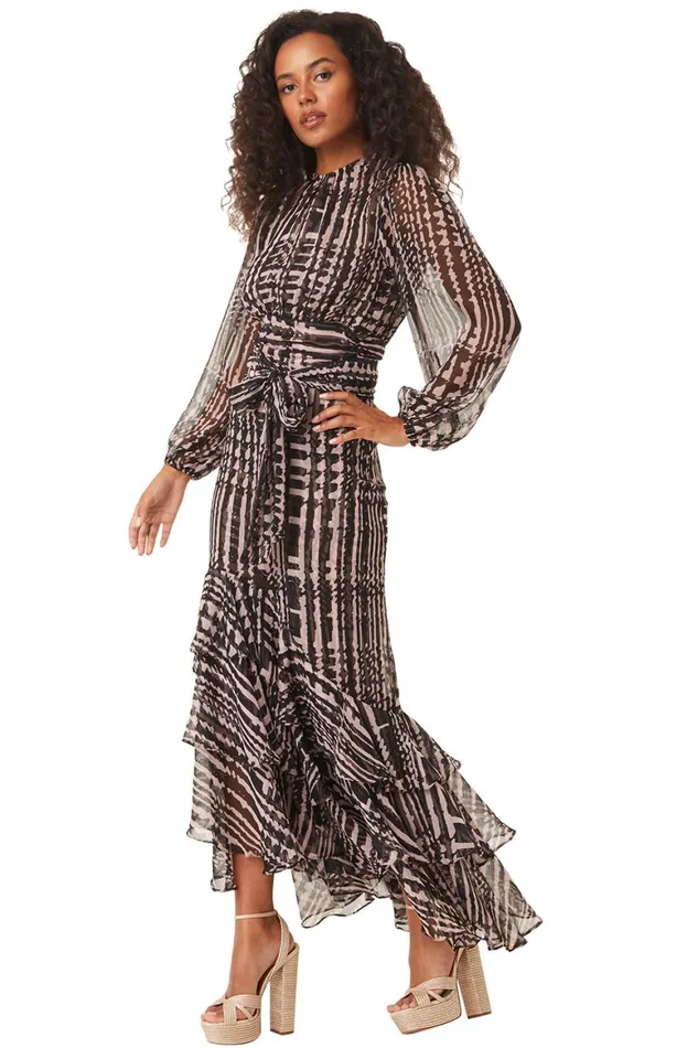 Women MISA Los Angeles Skirts and Shorts VERONIQUE SKIRT Holiday Abstraction