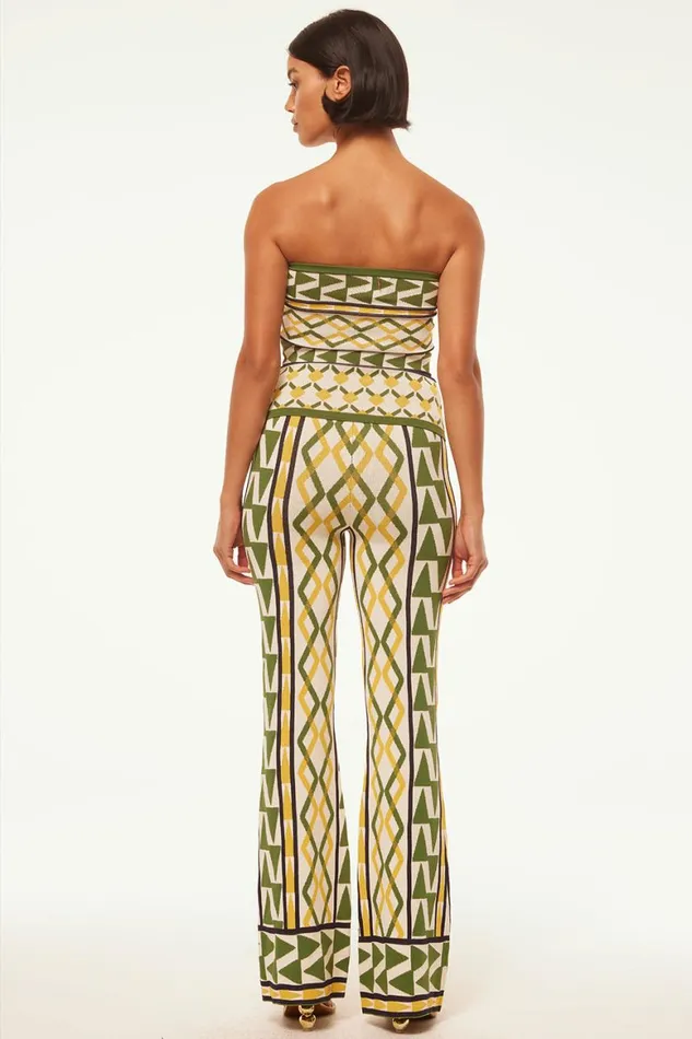 Women MISA Los Angeles Tops AIDA TOP Limoncello Geo Jacquard