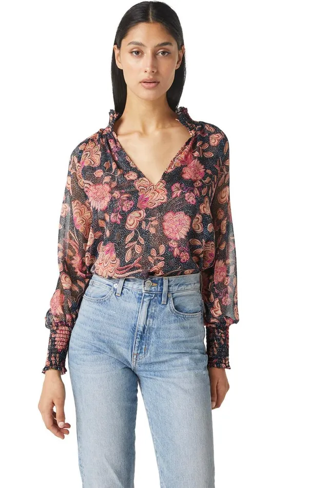 Women MISA Los Angeles Tops ALEXIS TOP Flora Dot