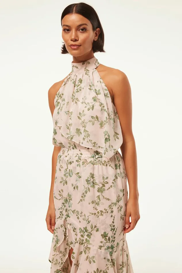 Women MISA Los Angeles Tops ANKA TOP White Sage Botanica