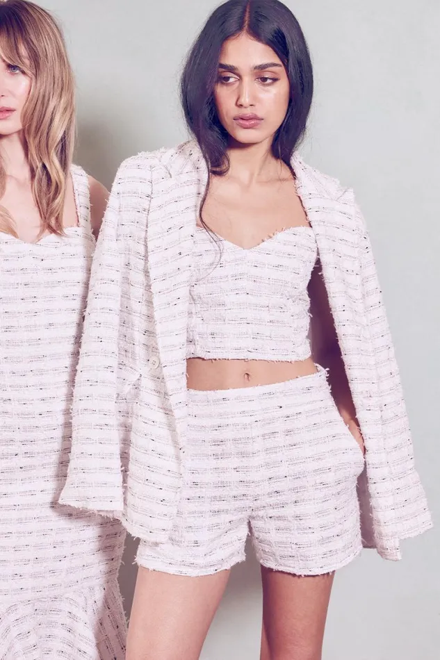 Women MISA Los Angeles Tops ASTOR BUSTIER Winter White