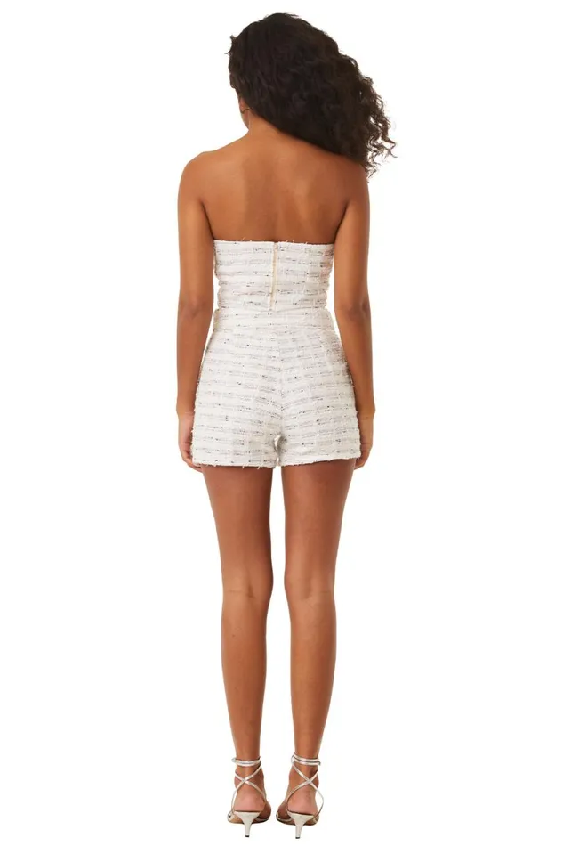 Women MISA Los Angeles Tops ASTOR BUSTIER Winter White