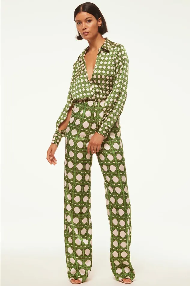 Women MISA Los Angeles Tops CELINE TOP Rattan Tile