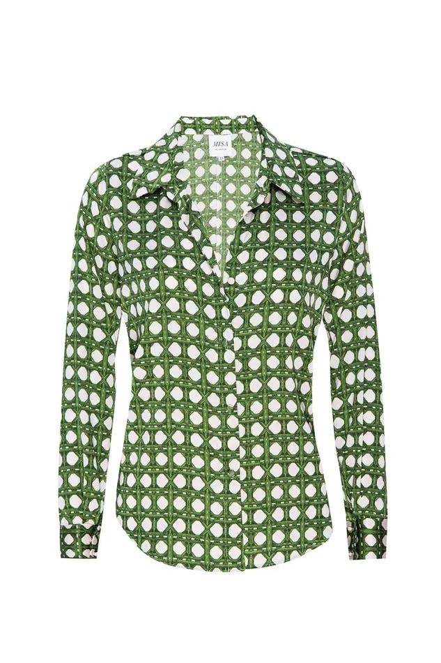 Women MISA Los Angeles Tops CELINE TOP Rattan Tile