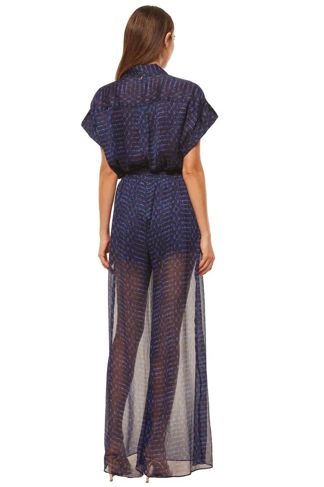 Women MISA Los Angeles Tops ERIN TOP Midnight Shibori