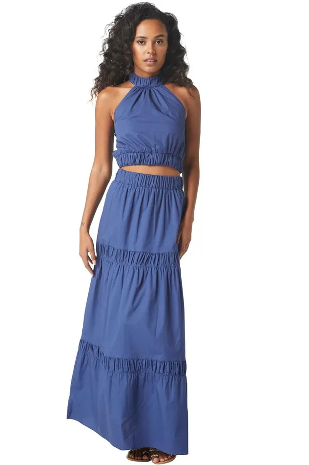 Women MISA Los Angeles Tops ESMINA TOP Indigo Blue