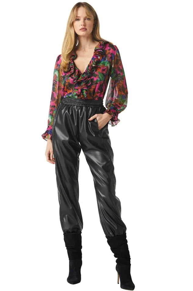 Women MISA Los Angeles Tops FLORENCE TOP Jewel Tone Flora