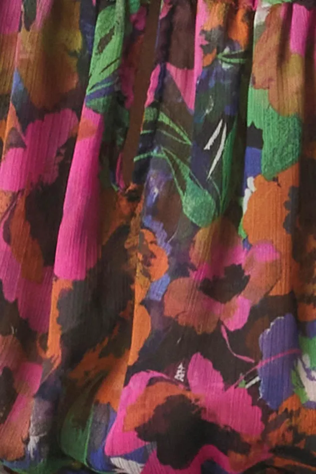 Women MISA Los Angeles Tops FLORENCE TOP Jewel Tone Flora