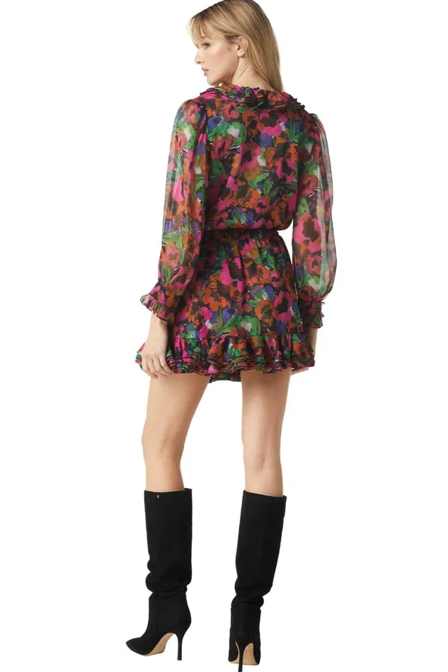 Women MISA Los Angeles Tops FLORENCE TOP Jewel Tone Flora