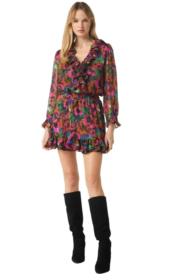Women MISA Los Angeles Tops FLORENCE TOP Jewel Tone Flora