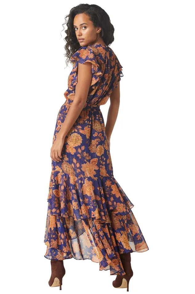 Women MISA Los Angeles Tops GALETA TOP Blue Marigold