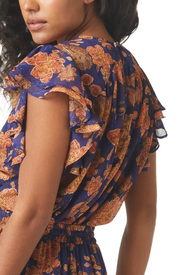 Women MISA Los Angeles Tops GALETA TOP Blue Marigold