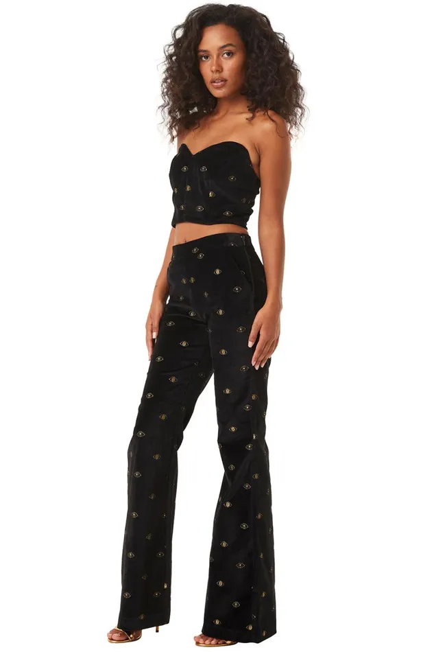 Women MISA Los Angeles Tops GEORGIA BUSTIER Black