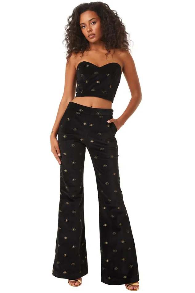 Women MISA Los Angeles Tops GEORGIA BUSTIER Black