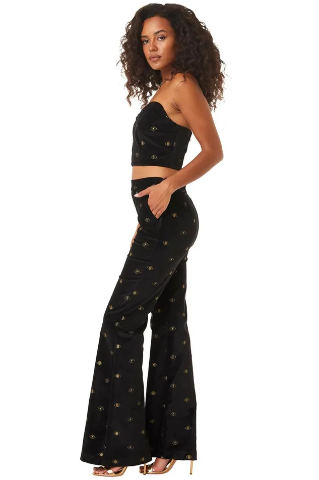 Women MISA Los Angeles Tops GEORGIA BUSTIER Black