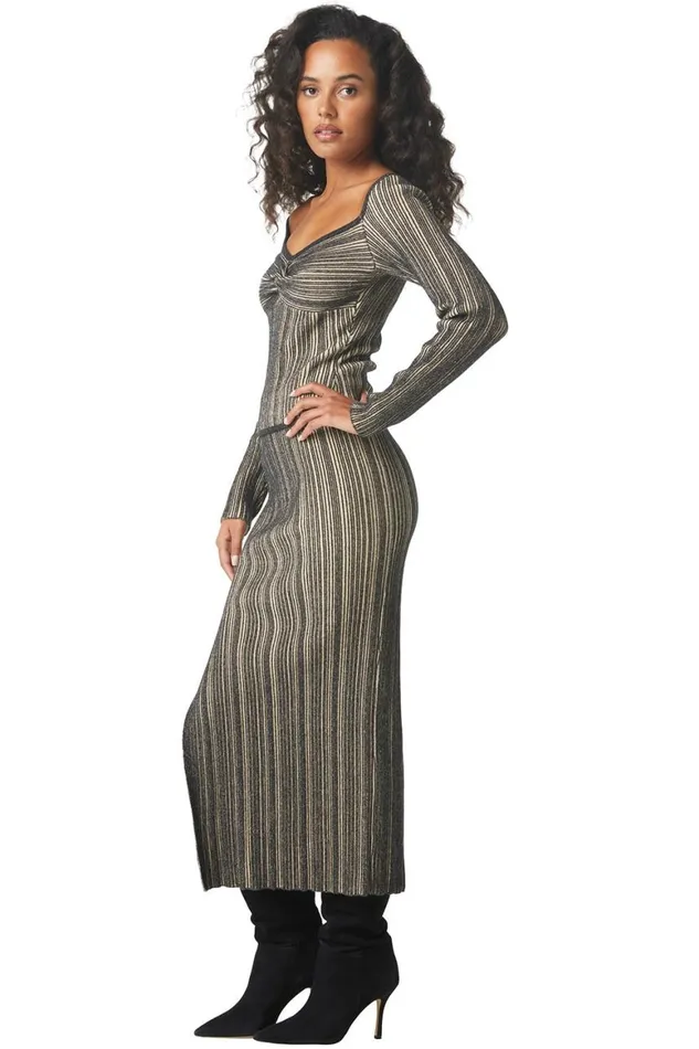 Women MISA Los Angeles Tops KAREN TOP Blackskinny Latte