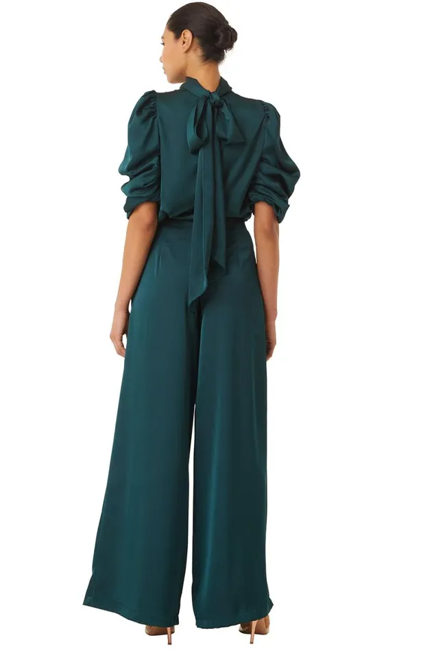 Women MISA Los Angeles Tops LUELLA TOP Black Satin