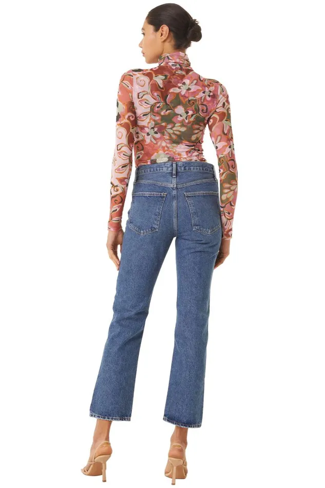 Women MISA Los Angeles Tops NADJA TOP Resort Batik Mesh