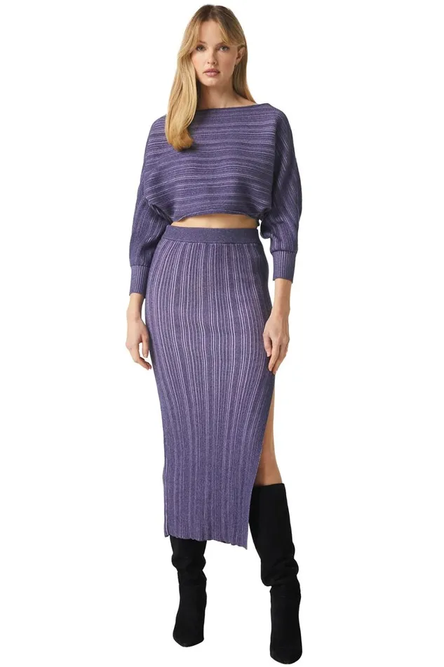 Women MISA Los Angeles Tops NIA TOP Blackskinny Latte