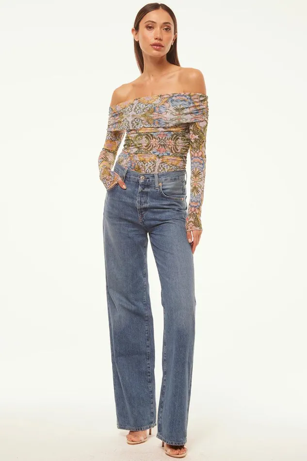 Women MISA Los Angeles Tops ORELLA BODYSUIT Dolce Vita Kaleidoscope