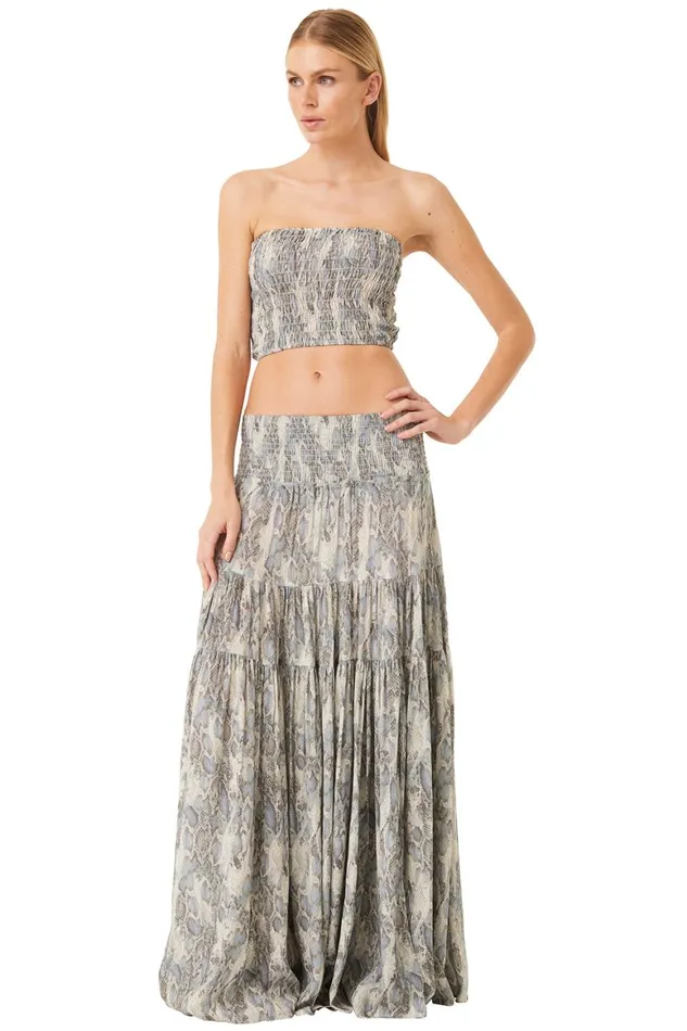 Women MISA Los Angeles Tops ROKSANA BANDEAU Spring Python