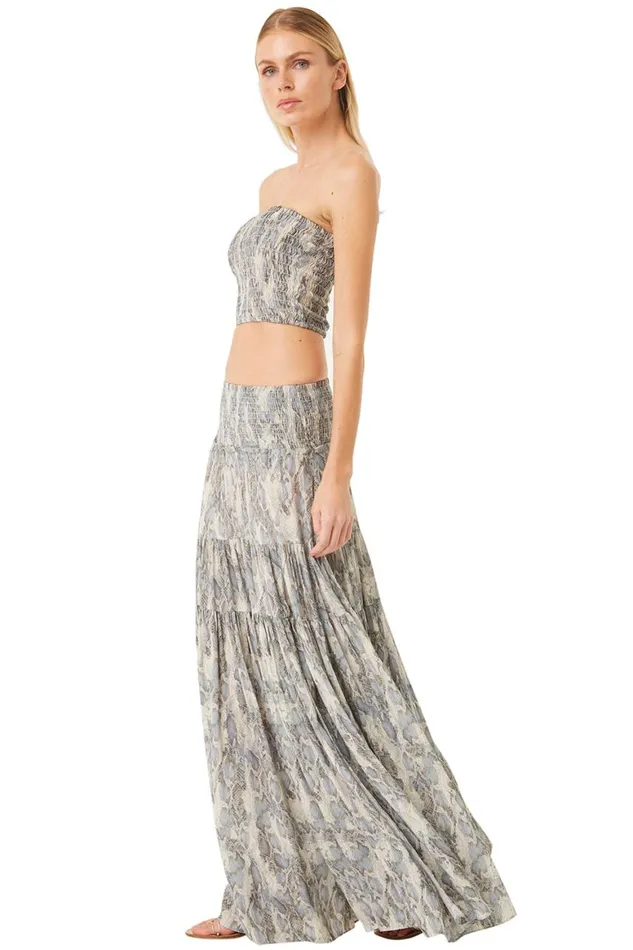 Women MISA Los Angeles Tops ROKSANA BANDEAU Spring Python