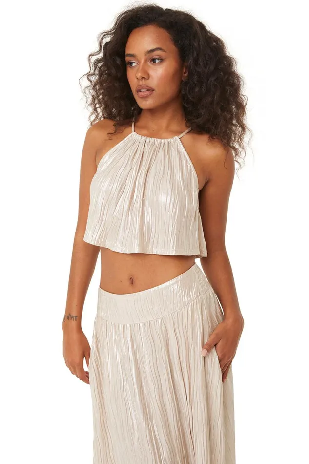 Women MISA Los Angeles Tops SAANA TOP Mother Of Pearl