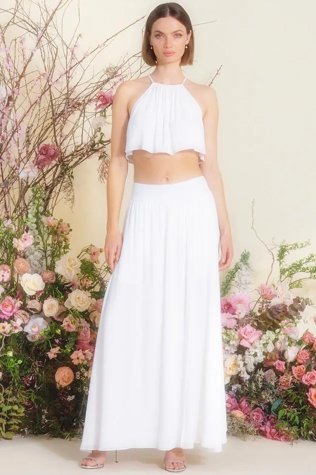 Women MISA Los Angeles Tops SAANA TOP White