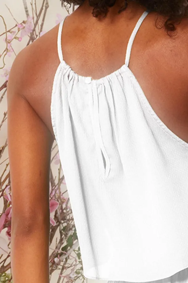 Women MISA Los Angeles Tops SAANA TOP White