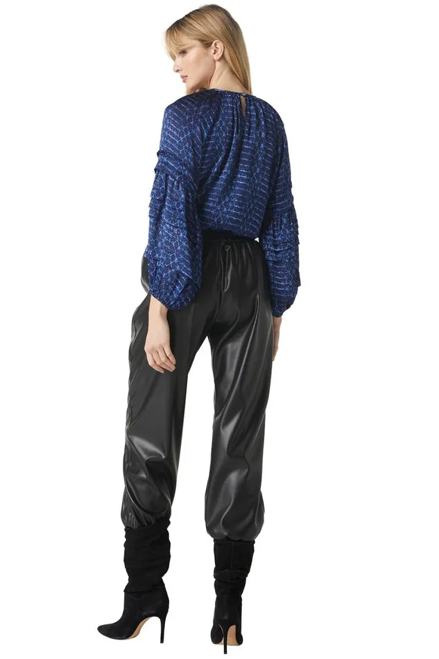 Women MISA Los Angeles Tops VICTOIRE TOP Midnight Shibori