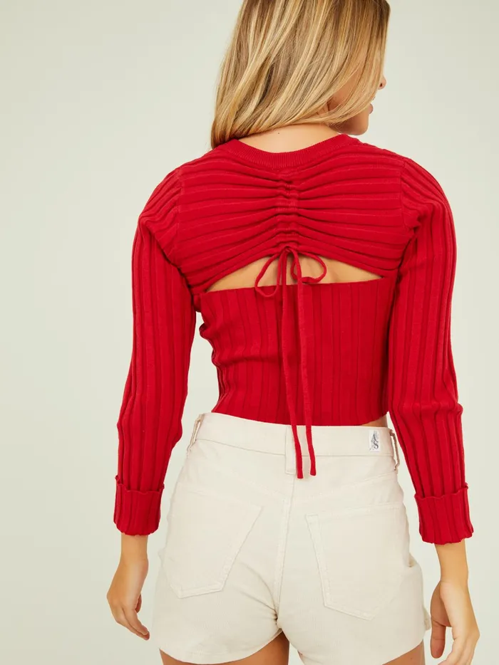 Women Myla Ribbed Top Red Altar039d State Blouses