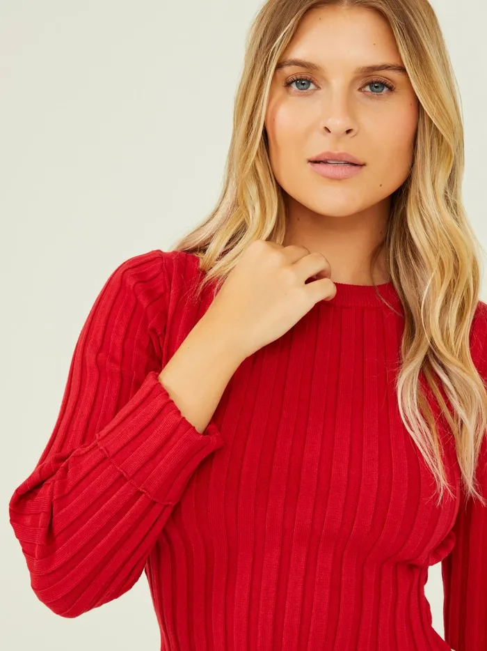 Women Myla Ribbed Top Red Altar039d State Blouses