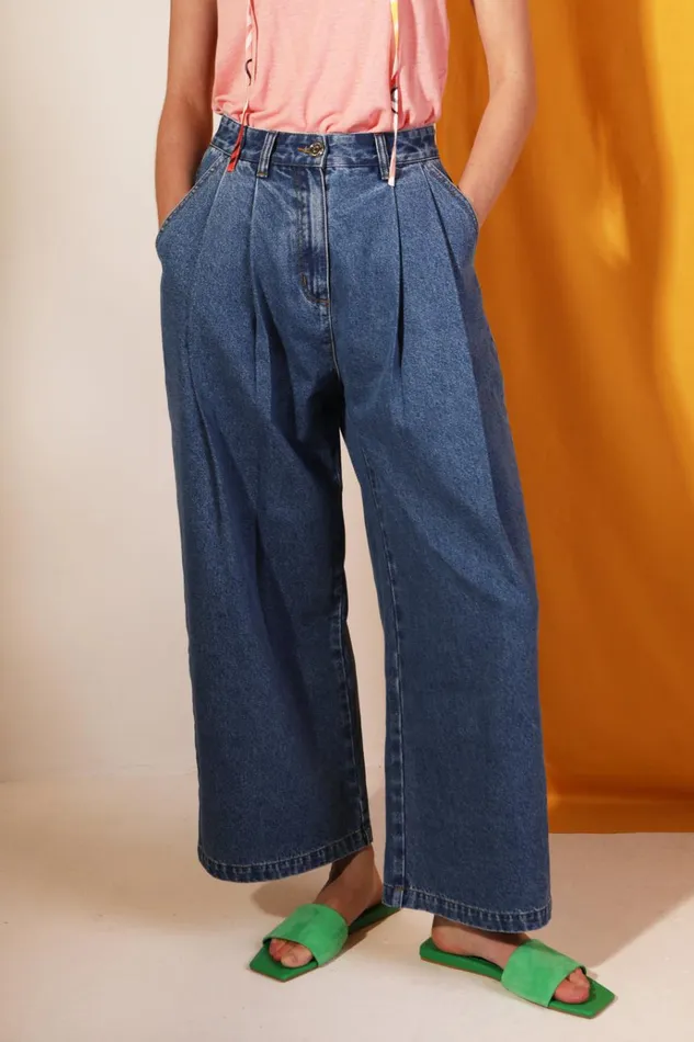 Women Myles Jean Mid Blue LF Markey Trousers