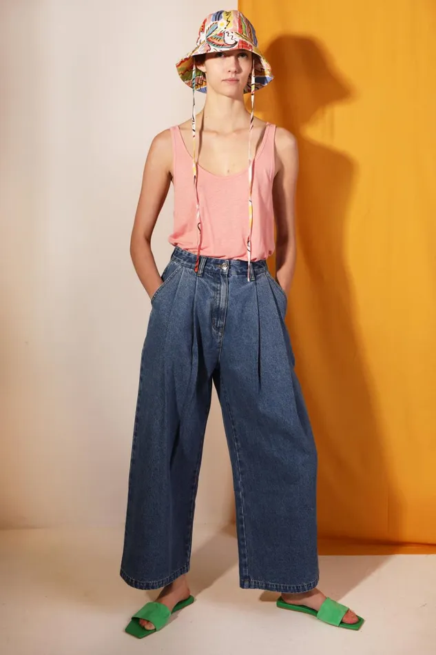 Women Myles Jean Mid Blue LF Markey Trousers