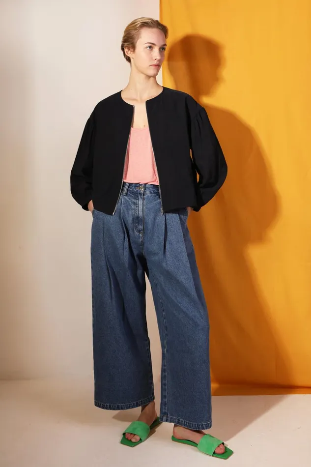 Women Myles Jean Mid Blue LF Markey Trousers