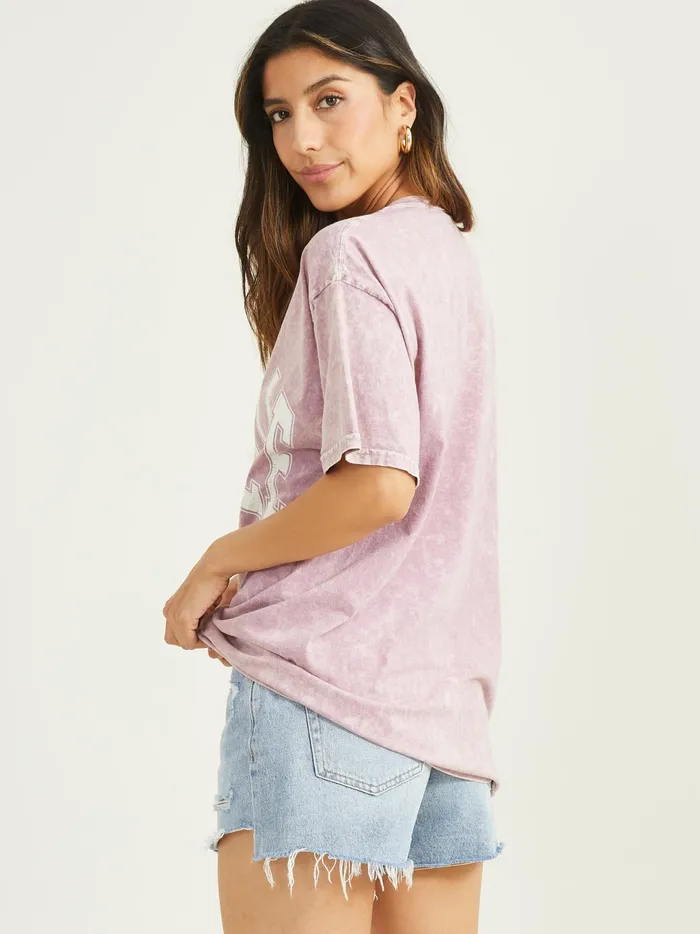 Women Nashville Acid Wash Graphic Tee Elderberry Altar039d State Graphics