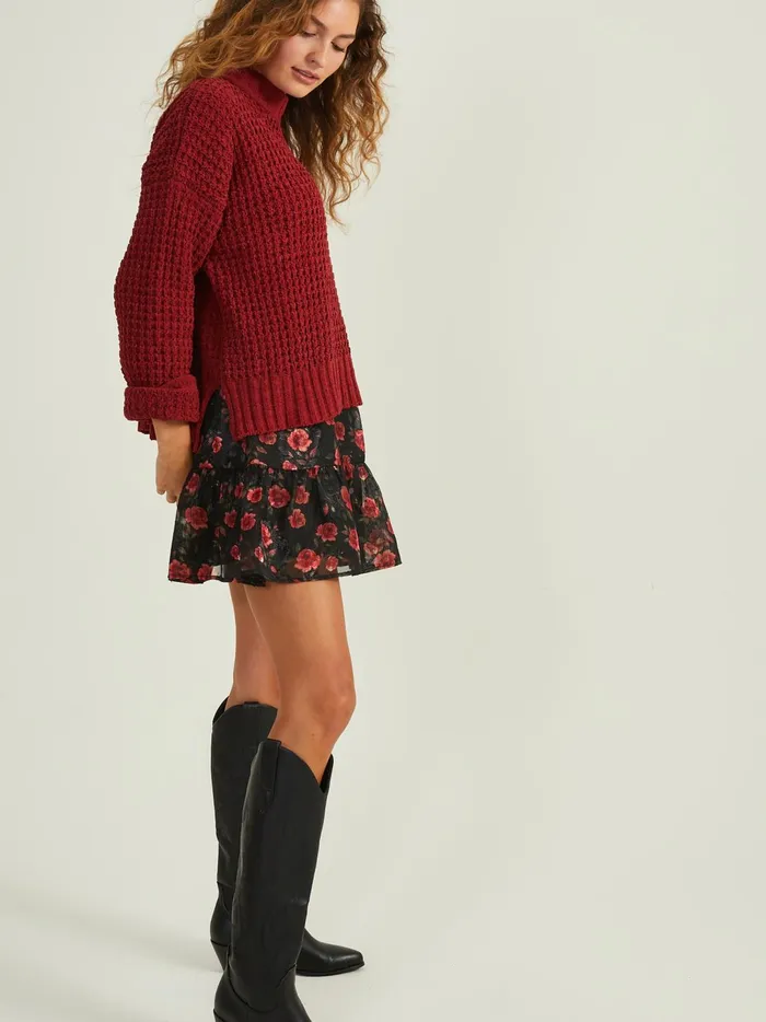 Women Natalie Matte Chenille Sweater Wine Altar039d State Sweaters