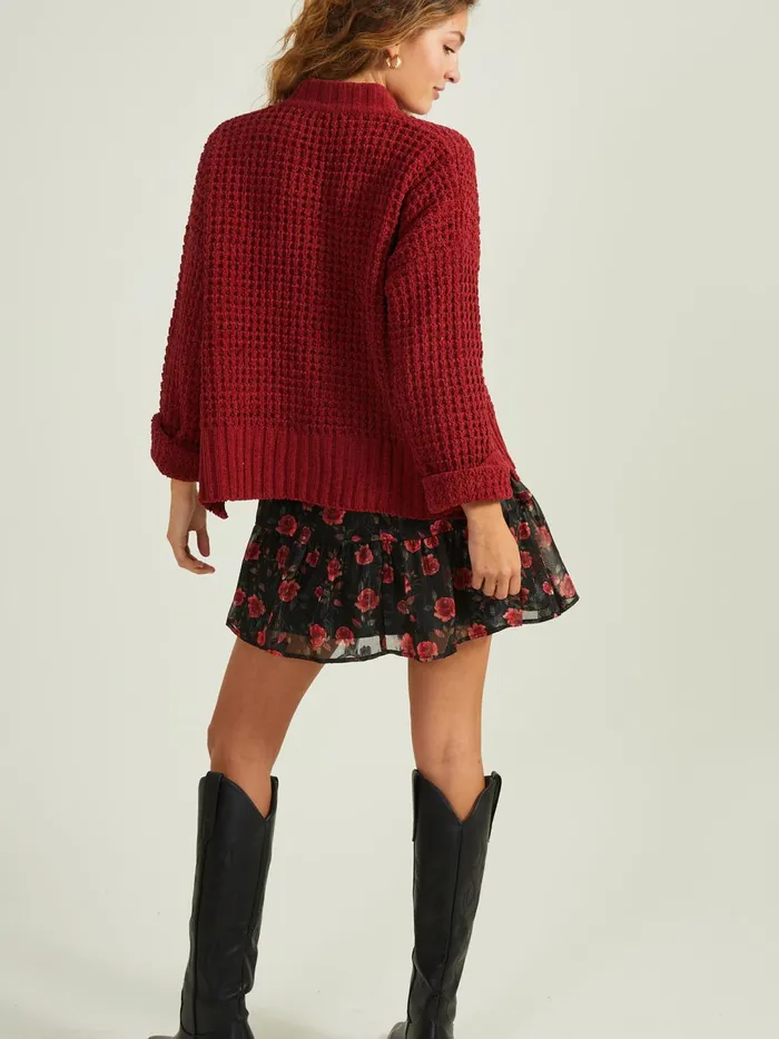 Women Natalie Matte Chenille Sweater Wine Altar039d State Sweaters