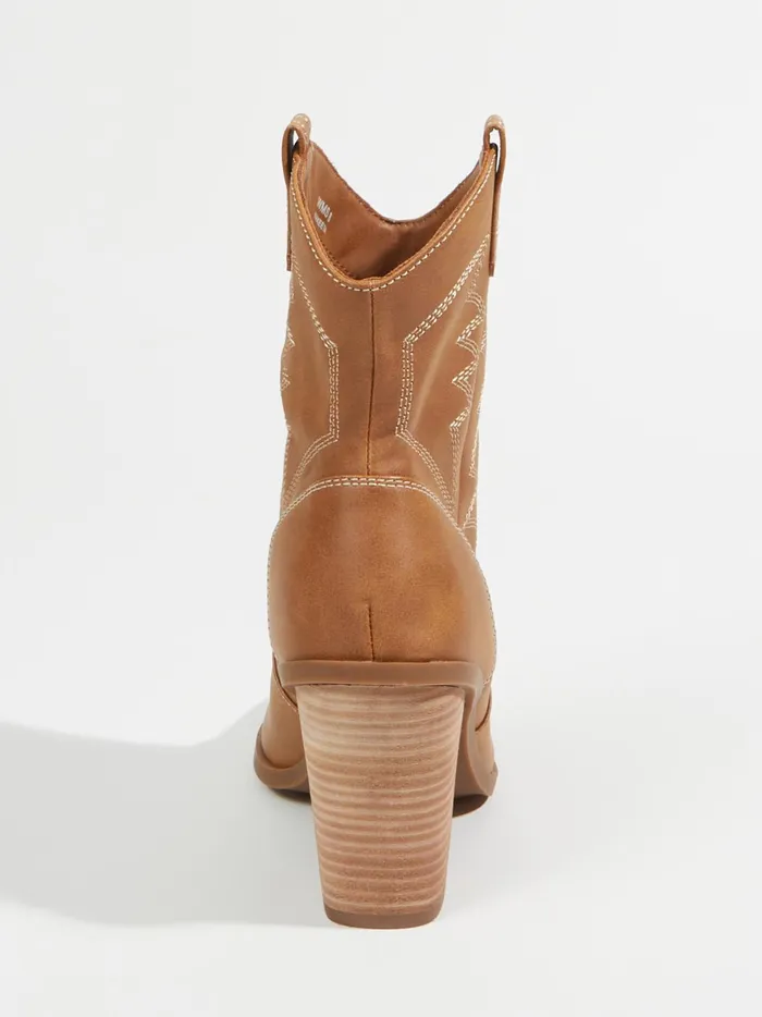 Women Nikki Stitched Western Boots Tan Altar039d State Boots Booties
