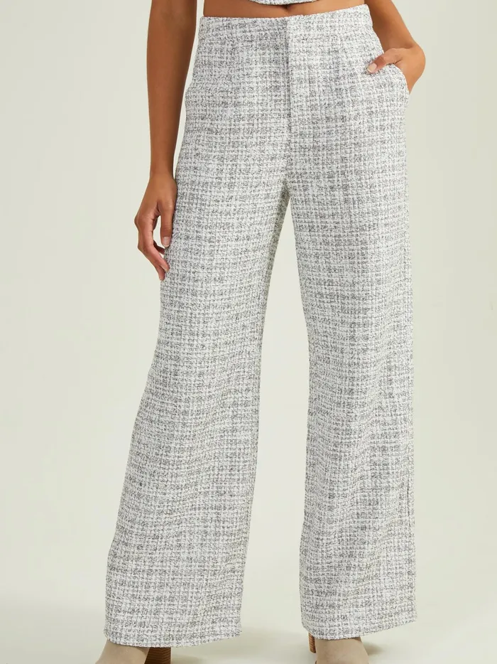 Women Odessa Tweed Trouser Pants Ivoryblack Altar039d State Pants