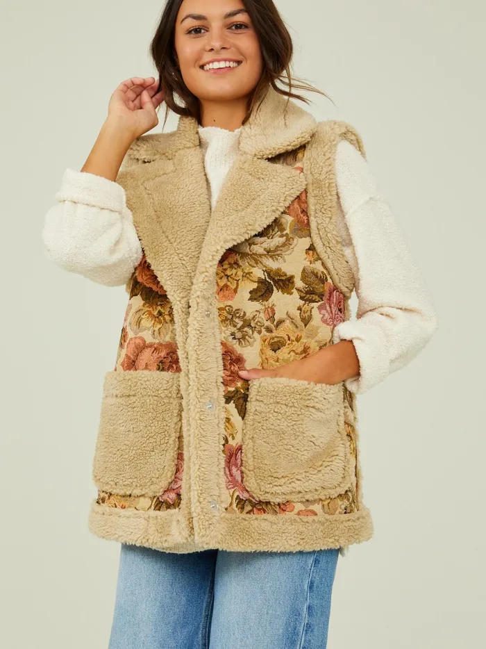 Women Opal Tapestry Vest Taupe Altar039d State Jackets