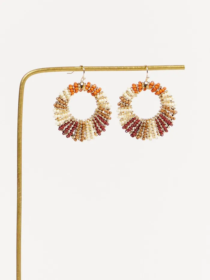 Women Open Circle Dangle Earrings Brown Altar039d State Jewelry