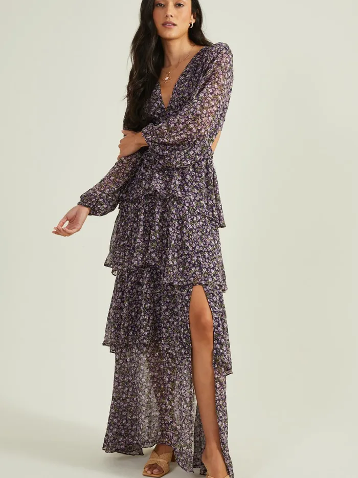Women Paisley Floral Maxi Dress By Astr The Label Purple Altar039d State Maxi Midi