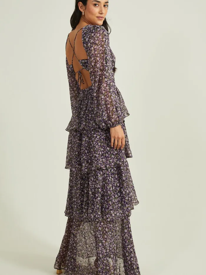 Women Paisley Floral Maxi Dress By Astr The Label Purple Altar039d State Maxi Midi