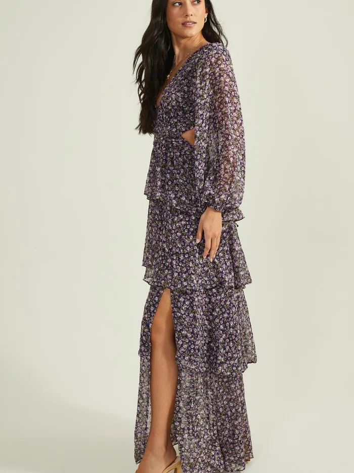 Women Paisley Floral Maxi Dress By Astr The Label Purple Altar039d State Maxi Midi